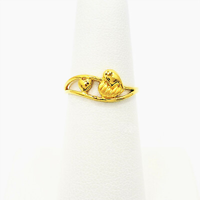 #ad GoldShine 22K Solid Yellow Gold Ring US 6.25 Female Genuine Hallmarked 916