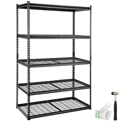 #ad 5 Tier Metal Storage Shelving Unit 24quot;D x 48quot;W x 72quot;H Storage Rack Shelf