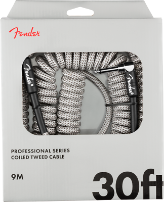 #ad Fender Professional Series Coil Cable 30#x27; White Tweed MODEL #: 0990823023