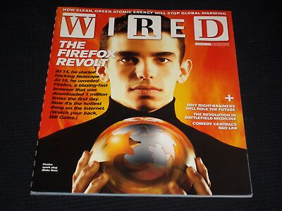 #ad 2005 FEBRUARY WIRED MAGAZINE FIREFOX#x27;S BLAKE ROSS NICE FRONT COVER L 18401