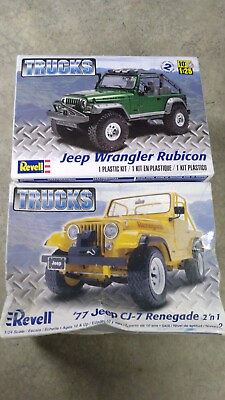 #ad 1 25 LOT OF 2 REVELL JEEP KITS DEAL