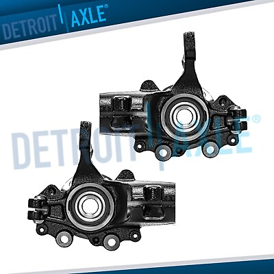 #ad Pair Front Steering Knuckles Wheel Hub Bearing Assembly for 2012 2018 Ford Focus