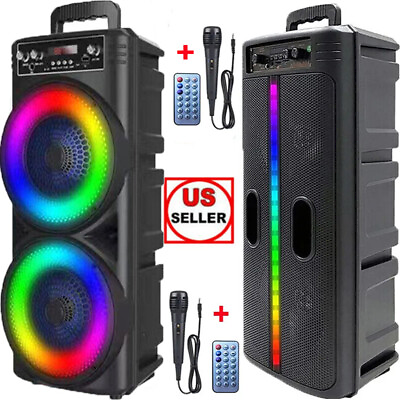 #ad #ad 6000W Portable Bluetooth Speaker Sub woofer Heavy Bass Sound System PartyRemote