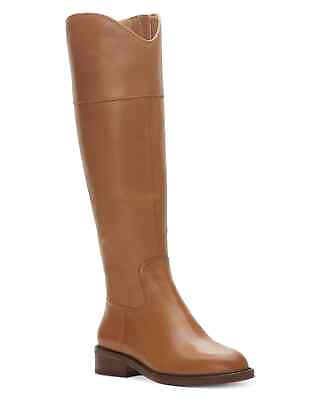 #ad VINCE CAMUTO Alfella Knee High Riding Boots Women#x27;s 9½ M Light Cognac Round Toe