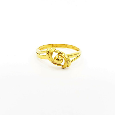 #ad GoldShine 22K Solid Yellow Gold Ring US 5.75 Female Genuine Hallmarked 916