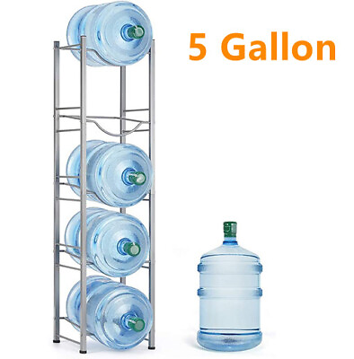 #ad #ad 5 Gallon Heavy Duty Detachable Water Bottle Holder Organizer Storage Rack Silver