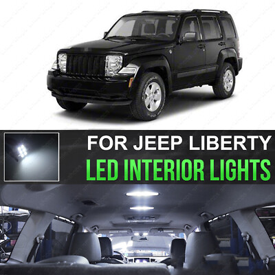 #ad For 2008 2011 2012 Jeep Liberty LED Lights Interior Package Kit 6000K White 8x