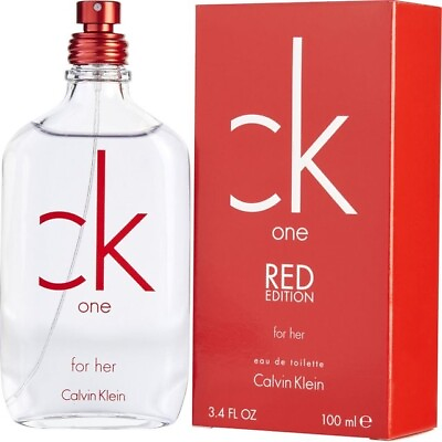 #ad CK One Red Edition For Her Calvin Klein Eau De Toilette Spray 3.4oz NEW Sealed