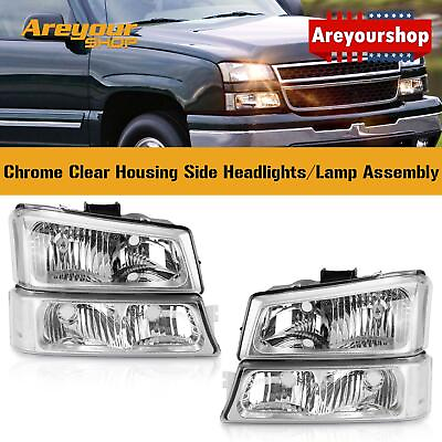 #ad NEW Pair Headlights For Chevy Silverado 1500 2500 HD 3500 amp; Avalanche 1500 2500