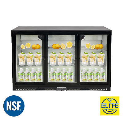 #ad 3 Glass Door Back Bar Cooler Beer Refrigerator 54quot; Counter Height W LED NSF CSA