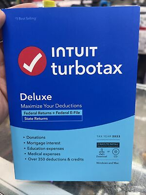 #ad #ad TurboTax 2023 Deluxe Federal and State Tax Software