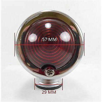 #ad Chrome Bullet Turn Signal Brake Light Dual Filament For Motorcycle 61 73103