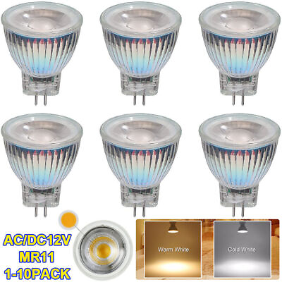#ad MR11 LED Light Bulbs 5W=50W Spotlight Reflector GU4 Pin Base Lamp AC DC12V COB