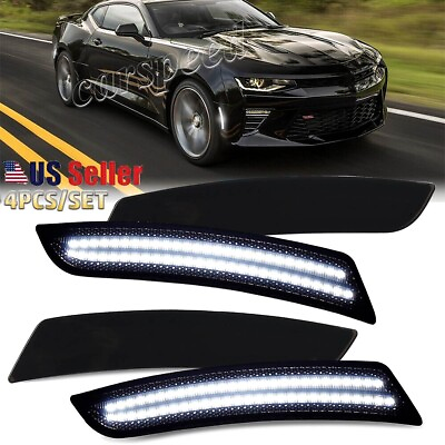 #ad LED Side Marker Lights Front Rear Lamp for Chevy Camaro LS LT SS ZL1 2016 2023
