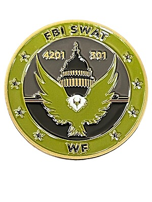 #ad FBI Washington Field Office SWAT Challenge Coin Federal Bureau of Investigation