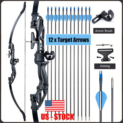 #ad TOPARCHERY 54quot; Hunting Takedown Recurve Bow amp; Arrow Rest amp; Bow Sight amp;12X Arrows