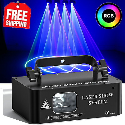 500mW Laser Projector Stage Lighting LED RGB DMX Strobe Bar DJ Disco Party Light