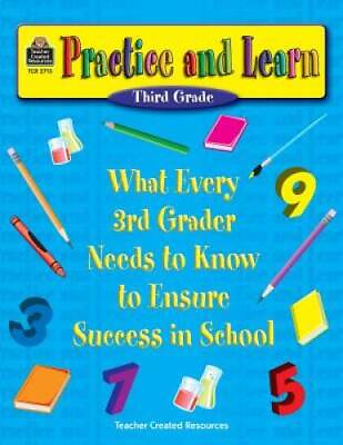 #ad Practice and Learn: 3rd Grade Paperback By Rice Dona Herweck GOOD