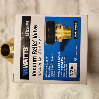 #ad Watts LFN36M1 1 2quot; Lead Free Water Service Vacuum Relief Valves