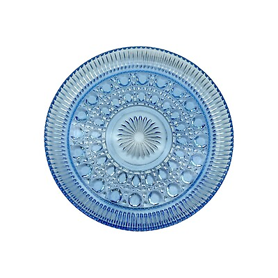 #ad Federal Glass Windsor Blue Platter