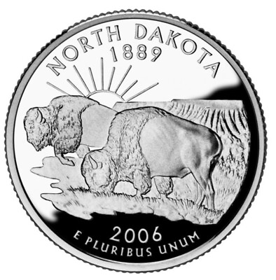 #ad #ad 2006 S Proof North Dakota State Quarter Uncirculated US Mint