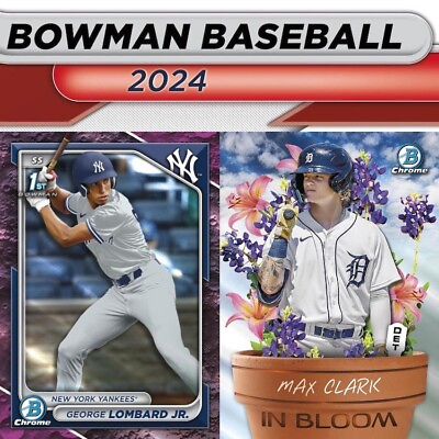 #ad 2024 Bowman Baseball Base Cards 1 100 You Pick Complete Your Set PRESALE