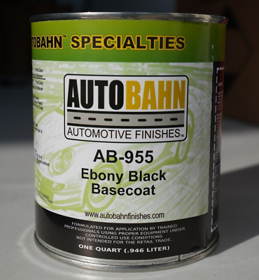 #ad Autobahn Ebony Black Base Coat AB 955 Quart Size Auto Paint GM WA 8555 High Teck