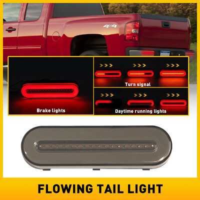 #ad Red Amber LED 5quot; Truck Trailer Brake Stop Flowing Turn Signal Tail Light DRL