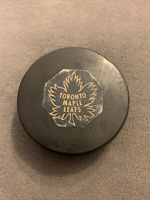 #ad Vintage Toronto Maple Leafs Art Ross Converse Official Game Hockey Puck NHL