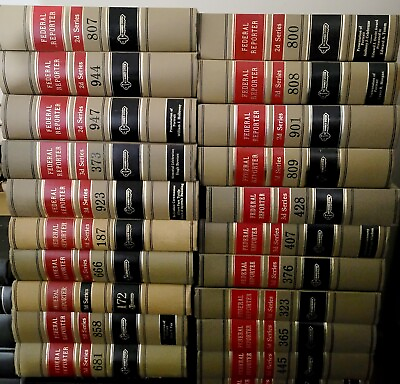 LOT OF 5 Vintage Federal Supplement Law Books Great For Decor Staging Backdrop