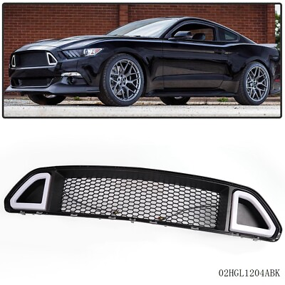#ad Front Upper Mesh Grille W DRL LED Light Fit For Ford Mustang 2015 2016 2017