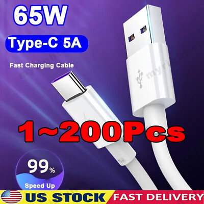 #ad #ad USB Type C Data Cable 5A Fast Charging USB A to USB C Charger lot Cord For Phone