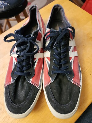 #ad Gola Men#x27;s British Flag England Print Sneaker Shoes US 12 EUR 45 UK 11 Low Top