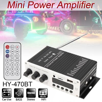 #ad 2CH Bluetooth HIFI Audio Stereo High Power Amplifier Subwoofer MP3 Car FM Radio