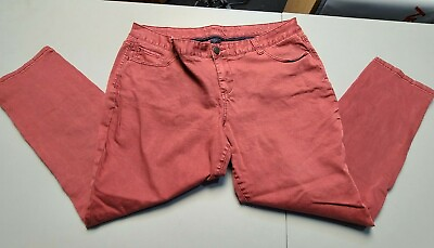 #ad Vanity Womens Size 34x28 Light Red Tapered Leg Stretch Jeans Pants