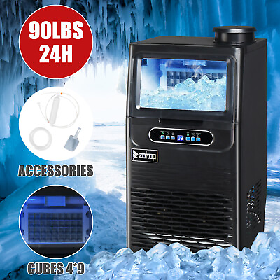 #ad ZOKOP Home Commercial 90lbs 24H Ice Make Machine Cube 11Lbs Ice Storage Capacity