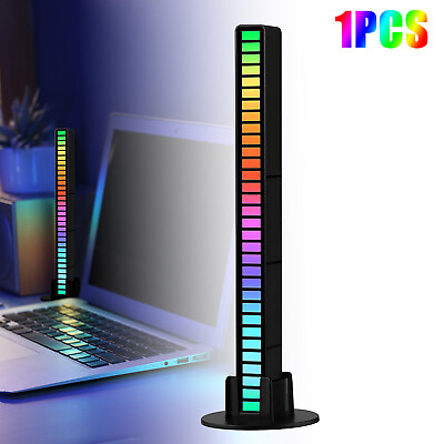 4pcs 32Bit RGB USB Ambient Strip Light Sound Control Music Sync Rhythm Lamp Bar