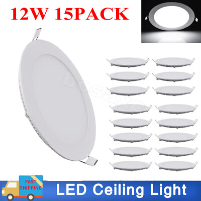 #ad 15Pack 6Inch LED Ceiling Lights Ultra Thin Recessed Retrofits Kit 6000K Daylight