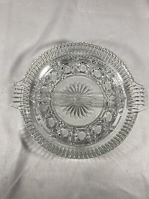 2 section relish dish Vintage Federal￼ Crystal Beautiful flawless heirloom gift