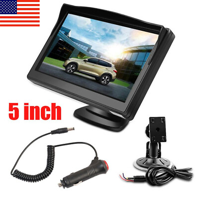 #ad 5quot; TFT LCD display suitable for car rear view reverse backup parking camera