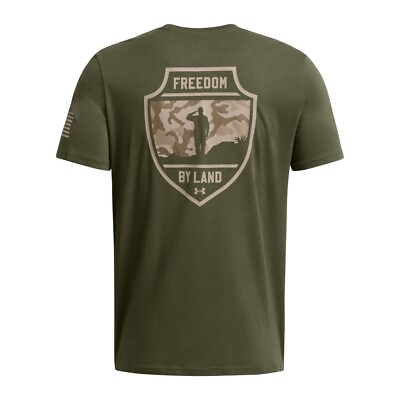 #ad Under Armour 1385949 Men#x27;s UA Freedom By Land Graphic Tee Short Sleeve T Shirt