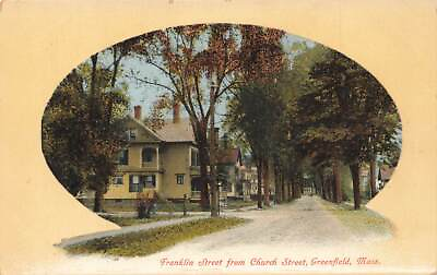 #ad c1910 Federal Street From Church Street Greenfield MA P462