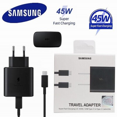 #ad Original Samsung 45W Super Fast Charger Adapter Cable Galaxy Note 20 Ultra S22