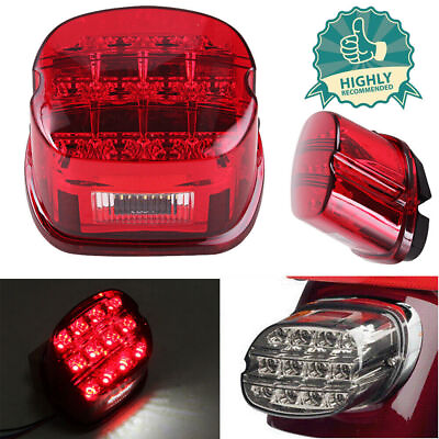 #ad Motorcycle Red Lens LED Brake Tail Light For Harley Road King Electra Glide Dyna