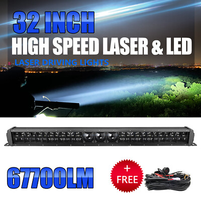 #ad #ad 32INCH Dual Row Laser LED Work LIGHT BAR Spot Flood Combo Offroad Truck SUV 30#x27;#x27;
