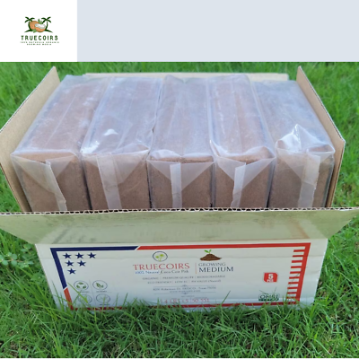#ad Organic Compressed Coco Coir Peat Block 1.4 LB Each Pack of 5 Growing Media