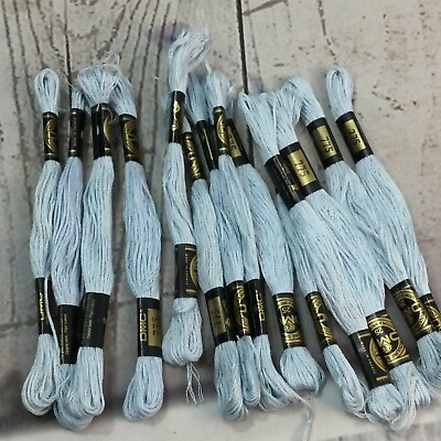 #ad Needlepoint Embroidery THREAD DMC 3 Cotton 775 Lot 14 New Blue
