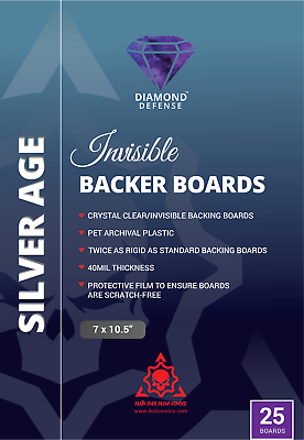 #ad Crystal CLEAR COMIC BACKER BOARDS Diamond Defense CURRENT AND SILVER AGE