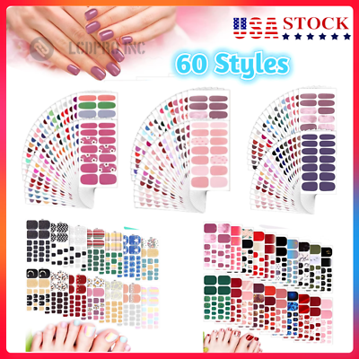 #ad #ad Full Size Nail Wraps Stickers Polish Toe Manicure Art Self Stick Decor 3D Decals