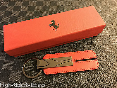#ad Genuine Ferrari LA Ferrari Leather Keyring Extremely RARE Limited Edition RED